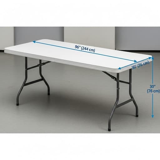 8 ft Fold Up Table - 7a. 8 ft Fold Up Table